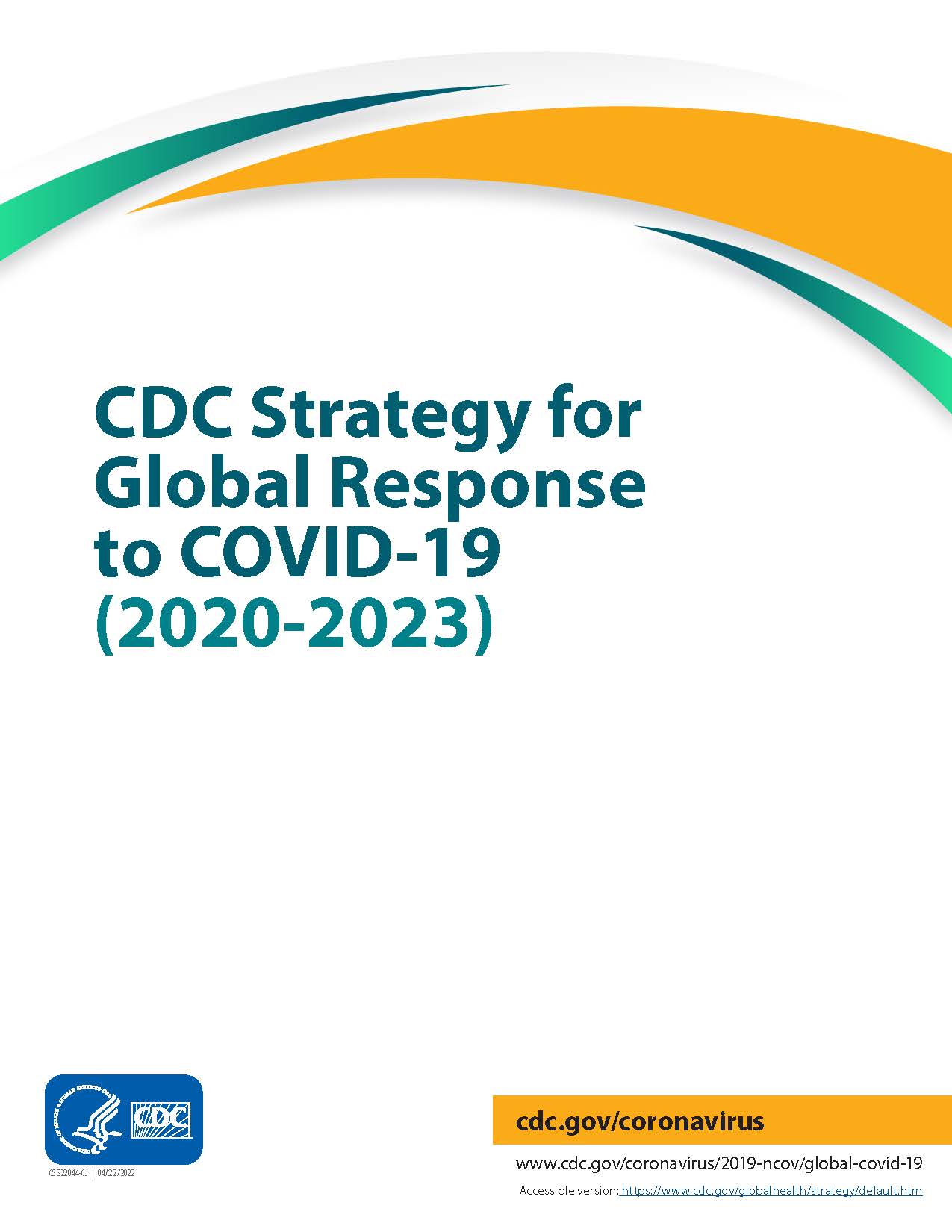 CDC's Global COVID-19 Response cover page.